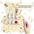 thumbnail image 2 of Baby’s First Year Photo Display Board, 12 Months Milestone Picture Frame Bear Shape Wooden Keepsake for Nursery Decor, First Birthday Gift for Baby Boy Girl, 2 of 7