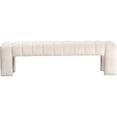 thumbnail image 3 of Pemberly Row Contemporary 17.5" Velvet & Solid Wood Bench in Andaz Cream, 3 of 8