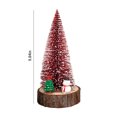 thumbnail image 3 of Mecorevxz Tabletop Mini Christmas Tree,9.84 Inch Simulated Snow Miniature Christmas Trees with Wooden Base for Christmas Decor Xmas Party Home Table Decorations, 3 of 8