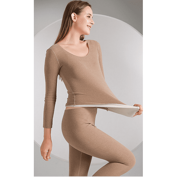 Women's Thermal Underwear Ultra-Soft Fleece Base Layer Long Johns Set  Winter Sports Top and Bottom Suits 