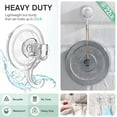 thumbnail image 3 of Wreath Hanger, Large Clear Heavy Duty Suction Cup Wreath Hooks 22 LB Removable Strong Window Glass Door Suction Cup Wreath Holder for Halloween Christmas Wreath Decorations - 8 Pcs, 3 of 5