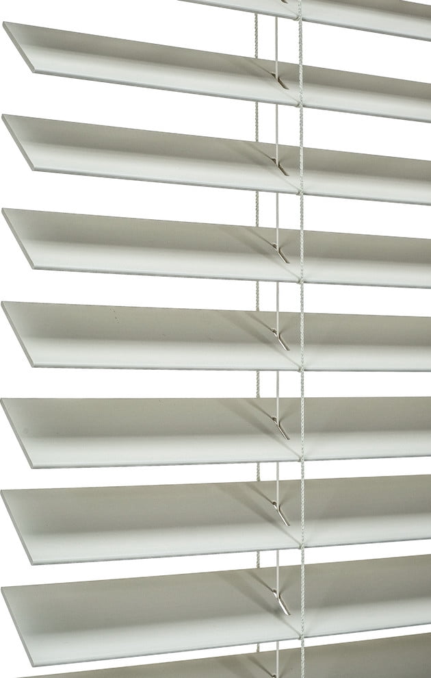 A Better Blind - Premium 2 Inch Cordless Fauxwood Horizontal Window Blinds - Smooth Snow White Color - 36 x 60