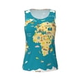thumbnail image 4 of Fotbe World Map With Landmarks Womens Loose Fit Casual Flowy Slim-Fit Tank Tops Athletic Round Neck Trendy Sleeveless Summer Tops for Gym and Yoga-, 4 of 9