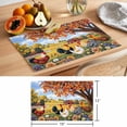 thumbnail image 6 of Orange Vintage Rooster Placemats Set of 12 Farmhouse Animals Spring Floral Place Mats Indoor Wipeable Table Mats Washable Cloth Dining Table Placemats for Kitchen Holiday Party Home Decor 13x19 Inch, 6 of 9