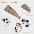 thumbnail image 3 of 1set 8 Pcs Wooden Bead Napkin Rings Black Christmas Theme Napkin Ring with Jute Tassel Natural Farmhouse Napkin Rings for Party Wedding Christmas Thanksgiving Table Celebration, 3 of 7