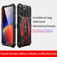 thumbnail image 4 of SaniMore for iPhone 13 Pro Max (6.7" 2021) Case with Tempered Glass Screen Protector, PC TPU Hybird Heavy Duty Protective Military-grade Drop Resistant Shockproof Armor Stylish Shell, Black, 4 of 13