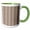 Green/White, variant on 3drose, Gradient Geometrical Zig Zag Stripe Pattern Background, 15oz Mug