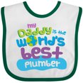 thumbnail image 3 of Inktastic Daddy Worlds Best Plumber Boys or Girls Baby Bib, 3 of 4