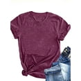 thumbnail image 6 of ZOELNIC 5 Pack Women's T Shirts Casual Short Sleeve Tunic Tops Crewneck Summer Plain Basic Loose Fit Tee, S, 6 of 8