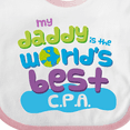 thumbnail image 4 of Inktastic Accountant Dad Best Cpa Boys or Girls Baby Bib, 4 of 4