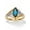 London Blue Topaz/18k Gold-Plated Sterling Silver, variant on Marquise-Cut Genuine or Created Gemstone Ring in Platinum-plated or Gold-plated Sterling Silver