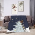 thumbnail image 3 of Super Soft Anti-Pilling Flannel Bed Blankets, Stars Tree Cozy Fluffy Warm All Seasons Throw Blanket for Sofa Bedding, 60"x50", 3 of 8
