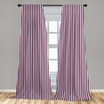 thumbnail image 5 of Ambesonne Harbour Stripe Curtains, Patriotic Colors, Pair of 28"x84", Violet Blue Vermilion, 5 of 5