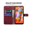 thumbnail image 2 of Galaxy A11 Case, Njjex Galaxy A11 Cases [3 Card Slot] [Kickstand] [Gift Box] Leather Folio Flip Wallet Case [RFID Blocking] for Samsung Galaxy A11 US Version 2020 6.4"- Red, 2 of 11