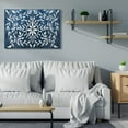 thumbnail image 2 of Stupell Industries Blue White Leaf Gilding Pattern Painting Canvas Wall Art by Daphne Polselli, 2 of 5