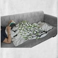 thumbnail image 6 of Birds Soft Flannel Fleece Throw Blanket, Spring Tree Silhouette of Flyind Animal Wind Liberty Peace Design Living, Cozy Plush for Indoor and Outdoor Use, 50" x 60", Green Black White, by Ambesonne, 6 of 6