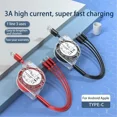 thumbnail image 3 of 3 in 1 Telescopic Cable Suitable for Apple Type C Android Mobile Phone 3A Fast Charging USB Cable for iPhone Cable Usb C Cable, 3 of 10