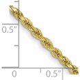 thumbnail image 2 of 10K Yellow Gold 2.5mm Semi-Solid D/C Rope Chain (18 X 2.5) Made In Peru 10dh018-18, 2 of 5