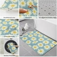 thumbnail image 6 of Kitchen Mat Rug Set of 2 Daisy Light Blue Background Runner Rug Anti-Fatigue Comfort Memory Foam Standing Mat Non-Slip Floor Door Mat for Bathroom Bedroom 18x30in+18x48in, 6 of 6