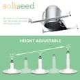 thumbnail image 4 of Inch LED Can Lights Length Adjustable Recessed Lights,Recessed Light Conversion Kit,Retrofit Downlight,12W=60W,5000K Daylight,800LM, Dimmable,Easy In, 4 of 7