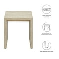 thumbnail image 3 of Mirella  Faux Travertine  Side Table in Travertine, 3 of 10