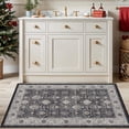 thumbnail image 4 of 3x4 Black Runner Rug, Indoor Low Pile Floor Mat for Entryway Kitchen Bedroom Living Room, 4 of 8