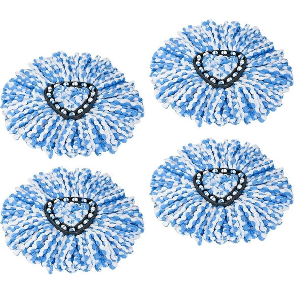 Spin Replacement Heads, 4 Pcs Spin Mops Replacement Head, Mop Heads for Spin Mop, Microfiber Triangle Spin Mop Heads Compatible with Vileda 2-in-1 Tur