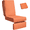 Orange, variant on JP Outdoor Patio Recliner Cushion Cover Replacement,Only Cover(Cushion Not Included),Navy Blue
