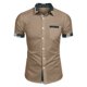 thumbnail image 1 of Men's Plaid Printed Button Short Sleeve Shirts Men's Casual Fashion Short Sleeve Shirts, 1 of 4