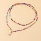 thumbnail image 4 of Collar De Perlas Boho, Collar De Cadena De Cuentas Coloridas Con Colgante De Concha, Collar De Disfraz Bohemio, Joyería Para Mujeres Y Niñas Sweethay AP005796-00, 4 of 6