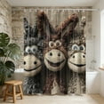 thumbnail image 4 of Fasiaou Waterproof Faux Embroidery Printed Shower Curtain with Mold-Proof Design for Bathroom Decor and Protection,K, 4 of 6
