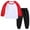 Red, variant on ZyeKqe Baby Boys Girls Clothes Fall Kids 2 Piece Sets Long Sleeve Crewneck Sweatshirt with Pants Color Block Outfits