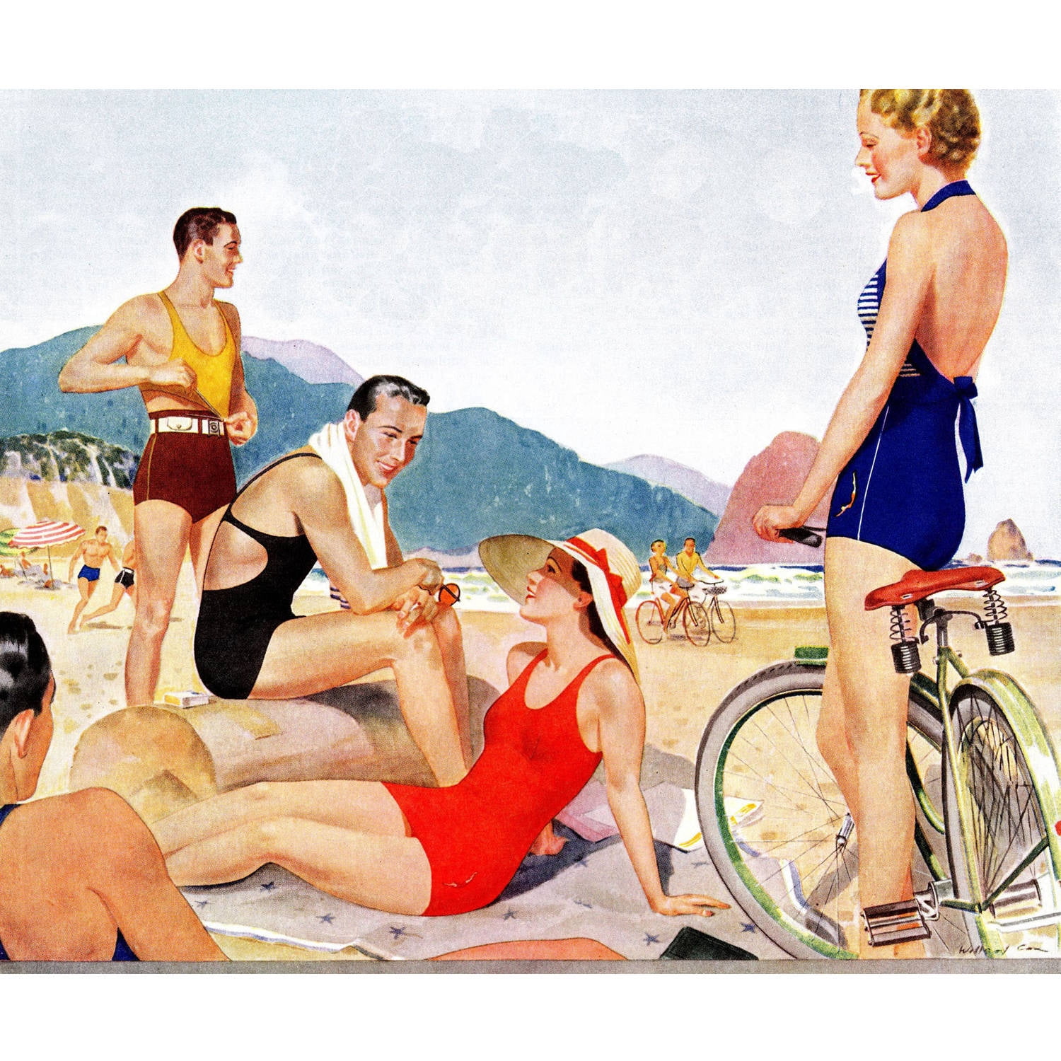 Marmont Hill - "Beach Pals" Painting Print on Wrapped Canvas
