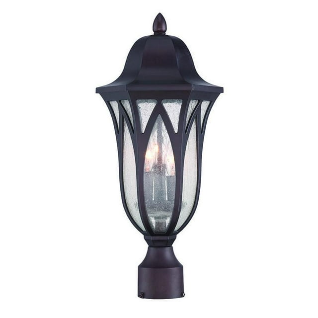 Acclaim 39817ABZ Milano Collection 3-Light Outdoor Light Fixture Post Lantern, Architectural Bronze