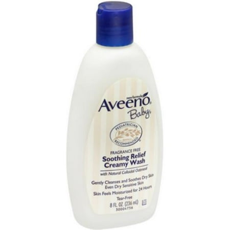 Aveeno bébé sans parfum Apaise Crème nettoyante (8 oz Lot de 2)