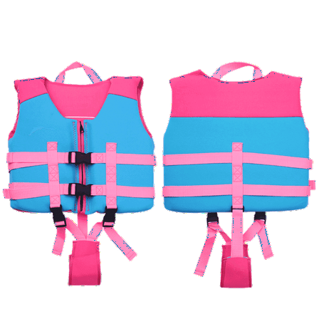 WYAJU Toddler Swim Vest, Kids Float Jacket with Dual Adjustable Safety Straps Children Float Swimsuit for Age 5-10 Years/45-78lbs Toddlers, L Size