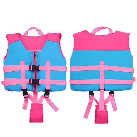 WYAJU Toddler Swim Vest, Kids Float Jacket with Dual Adjustable Safety Straps Children Float Swimsuit for Age 5-10 Years/45-78lbs Toddlers, L Size