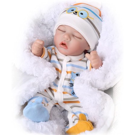 Lifelike Reborn Baby Dolls - 12 Inch Full Vinyl Realistic Baby Doll Sleeping Newborn Real Life Small Baby Doll for 3 Year Old Kids