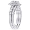 thumbnail image 3 of 14kt White Gold Pear Diamond Halo Bridal Wedding Ring Band Set 1-1/2 Cttw, 3 of 4