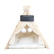 thumbnail image 2 of Tipi para mascotas, refugio de de invierno, casa para perros transpirable, tienda de campaña para gatos, cama con cojín, para cachorros de beige, 2 of 8