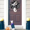 thumbnail image 2 of DizeyBoyo Garland Front Door Halloween Decoration Wreath Halloween Decoration Friendly White Ghost Wreath, 2 of 7