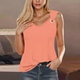 thumbnail image 3 of Women's Sleeveless Tank Tops New Tank Tops for Women 2025 Dressy Casual Summer V Neck Sleeveless Camisole Ring Straps Loose Fitted Workout Basic Shirts Pinks M, 3 of 4