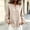 Beige, variant on Women Solid Imitation Linen Long Sleeve Blouse, Ladies Mandarin Collar Button Front Shirt, Elastic Cuff Loose Curved Hem Pocket Top, Minimalist Office Daily Casual Wear (Coffee,3XL)