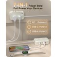 thumbnail image 2 of Power Strip KWRNVO 7 en 1 PD GaN de 65 W con 3 USB-C y 2 USB-A de 2500 W, 2 of 7