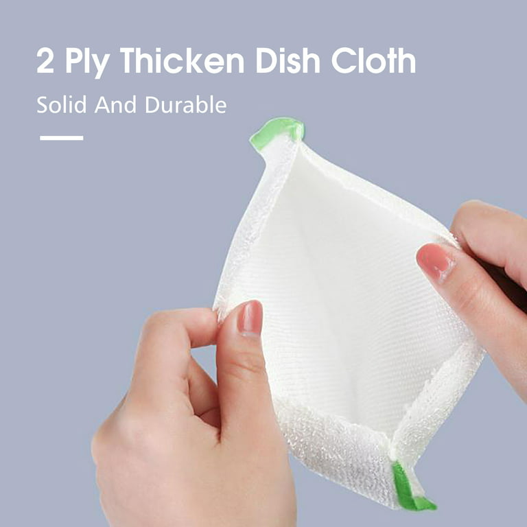White Kitchen Towels And Dishcloths, Soft Absorbent Quick Drying Bamboo  Fiber Dish Towels For Kitchen, Washing Dishes, - Temu