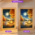 thumbnail image 2 of Hello Fall Exotic Shorthair Enjoys Warm Campfire Autumn Night Bright Moon Acrylic Plaque with Wood Photo Frame Box Cat Lover Kitten Owner Gifts Light Box - 01008, 2 of 5