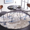 thumbnail image 3 of SAFAVIEH Cyrus Tendrils Abstract Shag Area Rug, Blue/Beige, 6'7" x 6'7" Round, 3 of 12