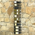 thumbnail image 1 of vidaXL Wall-mounted Wine Rack for 24 Bottles Black Iron, 1 of 5