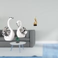thumbnail image 2 of Estatua de cisne de cerámica, figura de cisne, escultura abstracta de fuego, escultura de animales, decoración, adorno moderno de resina con artesanía, 2 of 8
