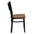 thumbnail image 5 of Flash Furniture HERCULES Series Black Grid Back Metal Restaurant Chair - Cherry Wood Seat, 5 of 7